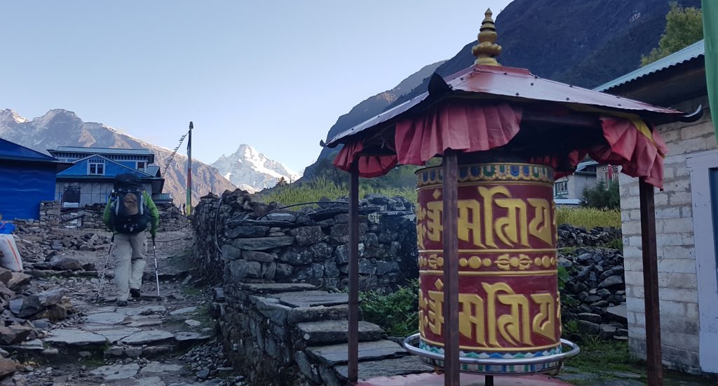 Prayer wheel near lukla